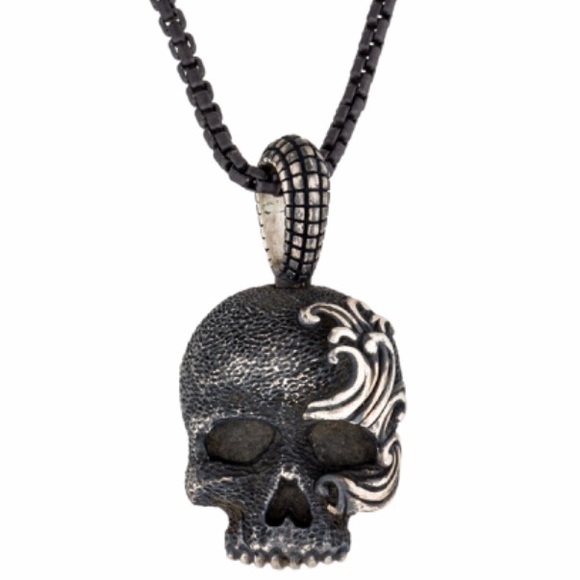 David Yurman Jewelry - DAVID YURMAN WAVES SKULL AMULET PENDENT
